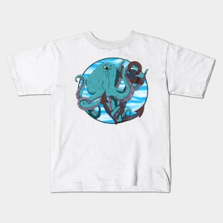 Angry Octopus Kids T-Shirt